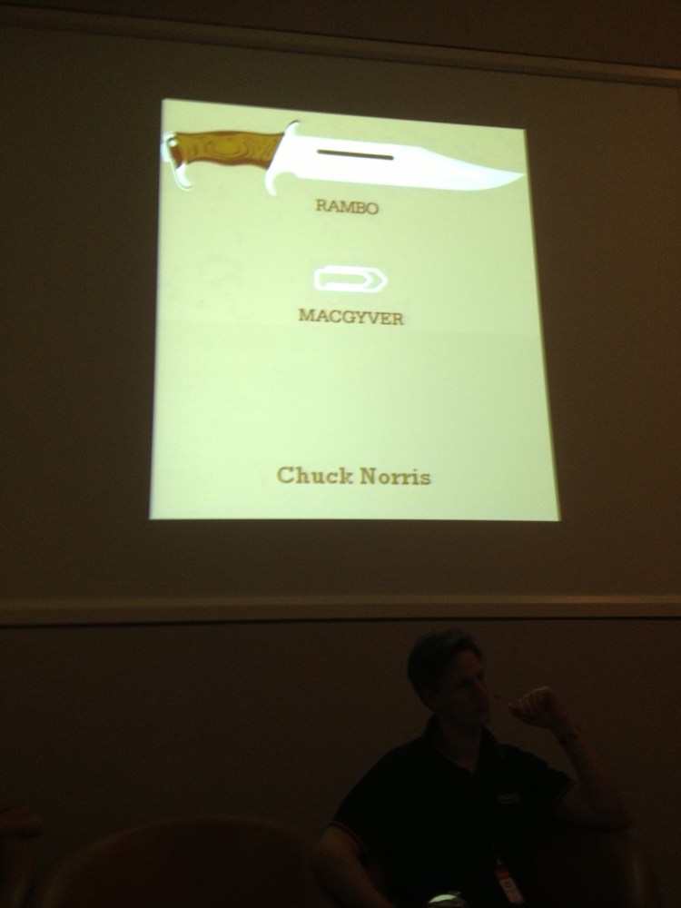 Slide from Dr Karel Habig's talk " To Air is HUman" at SMACC 2013