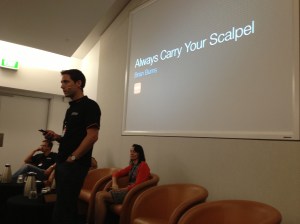 Dr Brian Burns and need to carry a scalpel