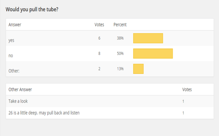 would you pull the tube